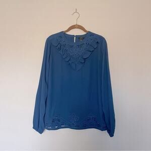 Royal Blue Coquette Top NWT Keyhole